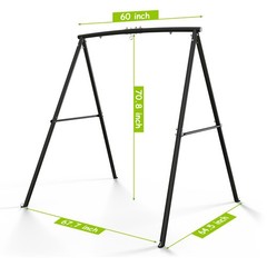 Heavy Duty A-Frame Metal Swing Stand with 60″ Large Platform Swing for Outdoor