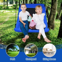 Costway 700lb Giant 60″ Skycurve Platform Tree Swing for Kids and Adults Blue