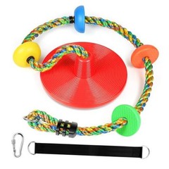 Rope Swing for Tree Disc Swings Tree Swing for Kids Single Disc Red Disc Swing