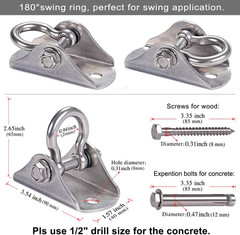 Stainless Steel Heavy Duty Swing Hanger Ceiling Mount 1600 LB Capacity Swing Har