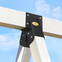 BETOOLL 90° A-Frame Middle Swing Set 3.5″ x 5.5″ x 3.5″, Black-middle