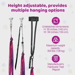 HiCamer Double Layer Sensory Swing for Kids & Adults Holds up to Galaxy Purple