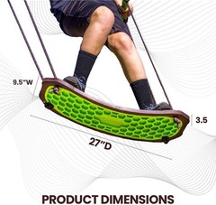 Kick Stand Up Surfing Tree Swing Outdoor Swings for Kids Up to 200 Lbs – Hang…
