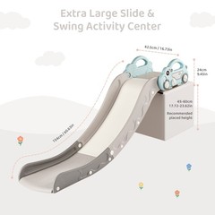 Indoor Kids Baby Couch Slide for Toddler 1-3, Sofa Slide Add-on Attachment fo…