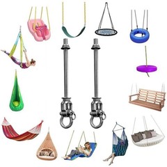 2 Heavy Duty Swing Hangers 360° Bearing Stainless Steel Swing Hooks 1000LBS C…