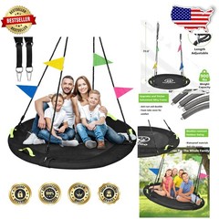 Giant 60 Inch Saucer Swing, Supports 900lbs, All Family Outdoor Play
