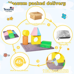 7-Piece Foam Climbing Blocks for Toddlers, Toddler Climbing Toys Indoor, Climb a