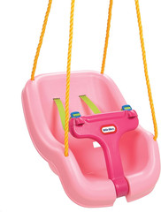 Little Tikes Snug ‘n Secure Pink Swing with Adjustable Straps, 2-in-1 for Baby a