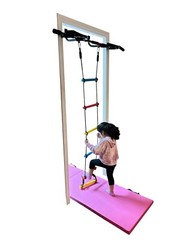 6 Pc Doorway Gym Kids Set Swing Chair, Trapeze, Ladder, Net, Pullup, Playground.