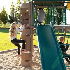 Lifetime 91069 Big Stuff Earthtone Swing Set – Durable Outdoor Play Playground