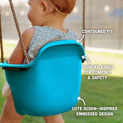 Acorn Adventures Toddler Swing Seat – Baby Bucket Swing for Outdoor Backyard & P