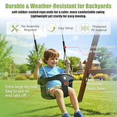 Dakzou Jungle Gym High Back Full Bucket Toddler Swing Black 11.4Inches Black