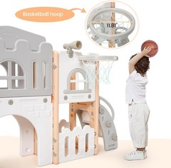 8 in 1 Toddler Slide Playset Indoor Playground Kids Baby Outdoor Indoor Playset