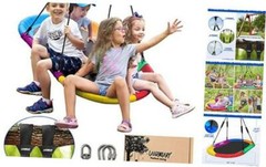 60 Inch Platform Tree Swing for Kids and Adults – Giant Flying Multicolored