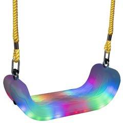 Firefly LED Light Up Swing Seat with Adjustable Rope and Chain. 24 Clear