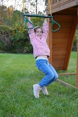 Eastern Jungle Gym Heavy-Duty Ring Trapeze Bar Combo, Large 20″ Green