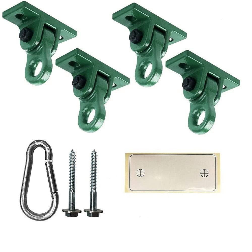 Heavy Duty Green Swing Hangers Screws Bolts Included Over 5000 lb Capacity 4 Pk.