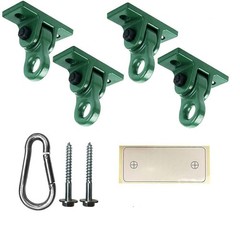 Heavy Duty Green Swing Hangers Screws Bolts Included Over 5000 lb Capacity 4 Pk.