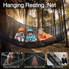 Climbing Cargo Net, 6.5′ X 9.8′ Double Layers Playground Safety Net, Backyard