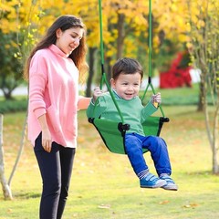 Children Outdoor Swing Seat, with Adjustable Ropes, Safety Playground Swing S…