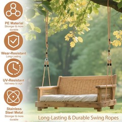 2 Pack Porch Swing Rope Kit Swing Bed Straps Holds 800 lbs Adjustable Polypro