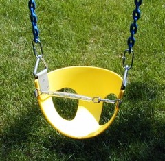 Swingset toddler swing,transition swing,half bucket swing,front safety chain,PVC