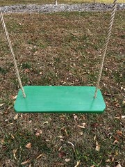 Pine Wood Tree Swing-Wood Tree Swing with 10 Feet Of rope Each Side