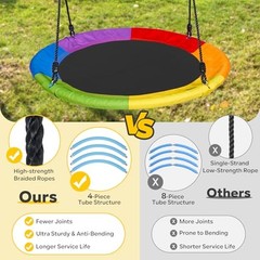 40 Inch Saucer Swing for Kids & Adults, 700LBS Heavy Duty 40IN Multicolor