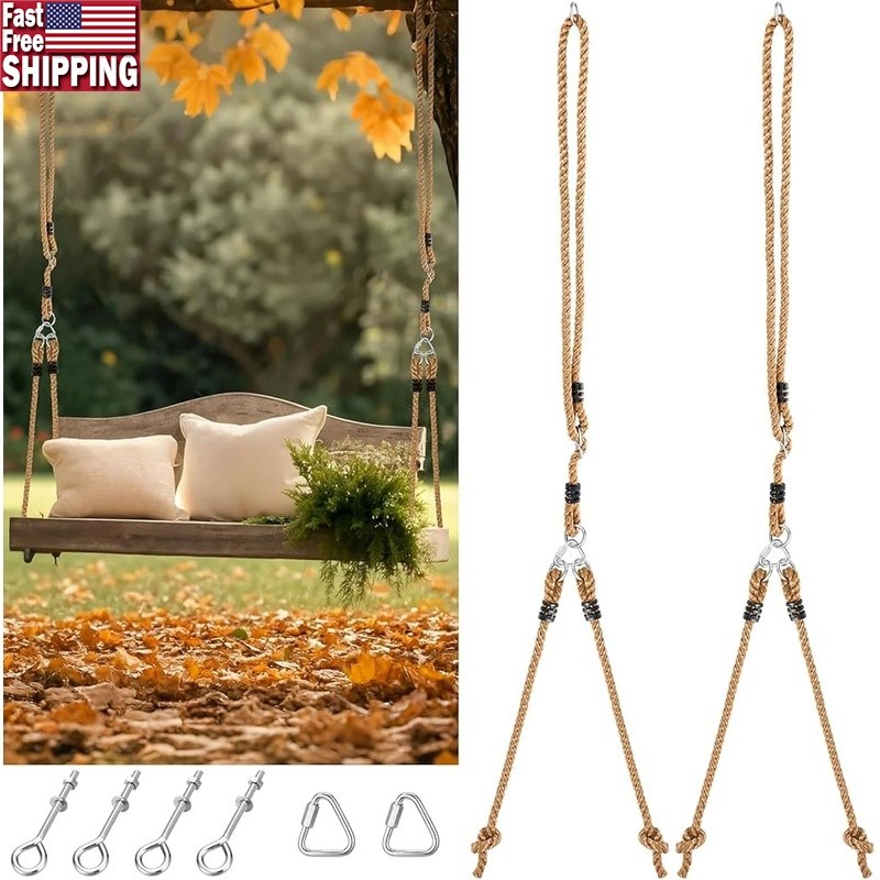 Adjustable Swing Rope Kit W/ Claws Easy Setup Safe Heavy-Duty Swinging New
