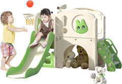 8-In-1 Toddler Slide and Climber Playset, Kids Slide Playground with Stairs, Tun