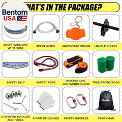 Zipline for Backyard Kids and Adults,Zipline Kits for Backyard with 100Ft Cable,