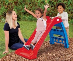 Little Tikes First Slide for Kids, 39.00”L x 18.00”W x 23.00”H, Red/Blue
