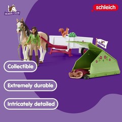 23PC Horse Camping Adventure Playset – Rider, Mare, Wagon, Tent & Accessories –