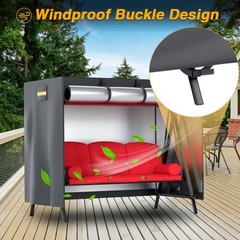 Outdoor Swing Cover, 3 Triple Seater 420D Waterproof Patio Porch Swing Cover …