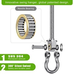 Swing Hangers with Bearing – 2 Pack Stainless Steel 304 Hardware Hooks for Wo…