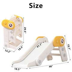 Kids Folding Slide is Suitable for 1-3 Year Old Children in Indoor and Outdoo…