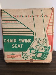 Vintage Gym-Dandy Childs Wooden Chair Seat Swing. In Box. 60s. Jim Dandy
