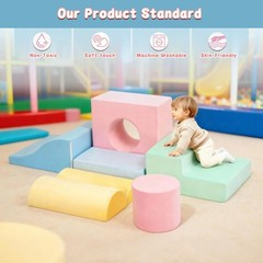 6 Pieces Toddler Climbing Toys Indoor, Climbing Toys for 1 Year Old, Soft Pla…