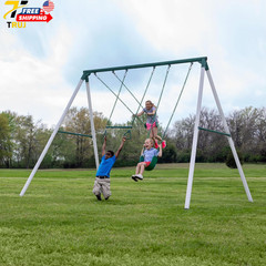 Backyard Discovery Big Brutus Galvanized Steel Swing Set Kit with Classic A-Fram