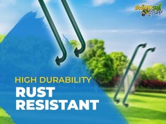 SWING SET STUFF INC. LARGE GREEN STEEL HANDLE (PAIR) safety grip attachment 0306