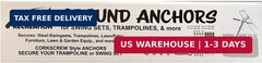 Metal Ground Anchor Kit – 4pcs Auger-Style 12 3/4″ ea. All Hardware Included. Ea