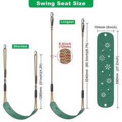 Kids Swing Seat with Adjustable Rope – Indoor/Outdoor Swing Set Accessory, 500 l
