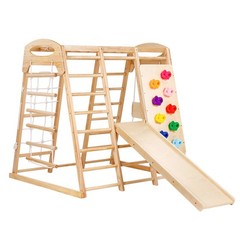 Uimoso Indoor Jungle Gym 7-in-1 Toddler Indoor Playground Wooden Climbing Toys M