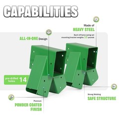 2 Pcs 1-2-3 A-Frame Brackets Brand New For Swing Set with All Hardware