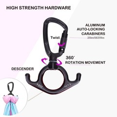 Aerial Silks Hardware or Single Point Yoga Hammock Rigging Aluminum black
