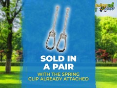 SWING SET STUFF INC 3/8″ X 4″ SWING HANGER WITH SPRING CLIP (PAIR) play toy 0269