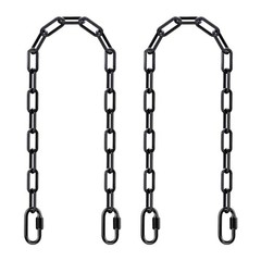 2 Pack 40 Inch Hanging Swing Chain with 4 Carabiners, 1000LB 40″ (2 Pcs) Black
