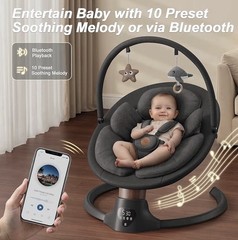 Columpio Para Bebé Fasonbaby,columpio Eléctrico Con 10 Melodías Preestablecidas