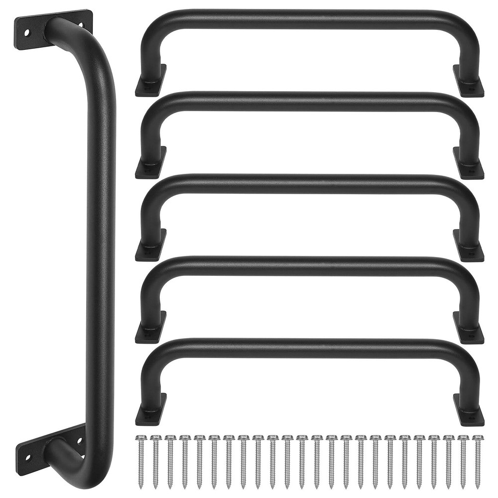 ESPETS 17 Inch 6 Pieces Black Heavy Duty Metal Handles for Playground