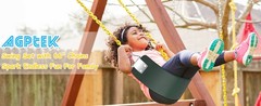 2Pcs Set Swing Seat AGPTEK with 66 Inch Anti-Rust with Chain Hooks Outdoor Play